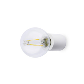 Ten 1 Light Indoor Candle Wall Ceiling Light White E27
