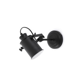 List 1 Light Indoor Adjustable Wall Spotlight Black E27