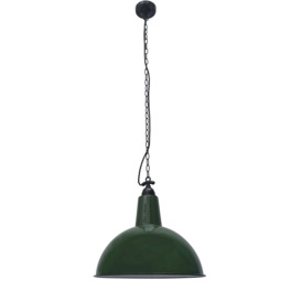 Lou 1 Light Dome Ceiling Pendant Green E27