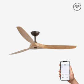 Morea Light Brown Ceiling Fan With DC Motor Smart - thumbnail 2