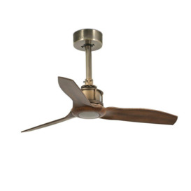 Just Old Gold Wood Ceiling Fan 81cm Smart Remote Included - thumbnail 1