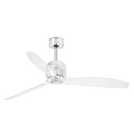 Deco Chrome Ceiling Fan LED With DC  Motor