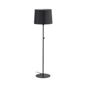 Conga Floor Lamp Round Tappered Shade Black E27