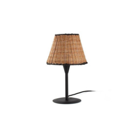 Sumba Black Rattan Mini Table Lamp 3000K - thumbnail 1
