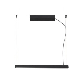 Vico 60cm Black Pendant Lamp With Surface Canopy - thumbnail 1