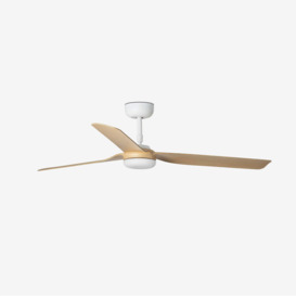 Punt White Light Wood 3 Blade Ceiling Fan With DC Motor - thumbnail 2