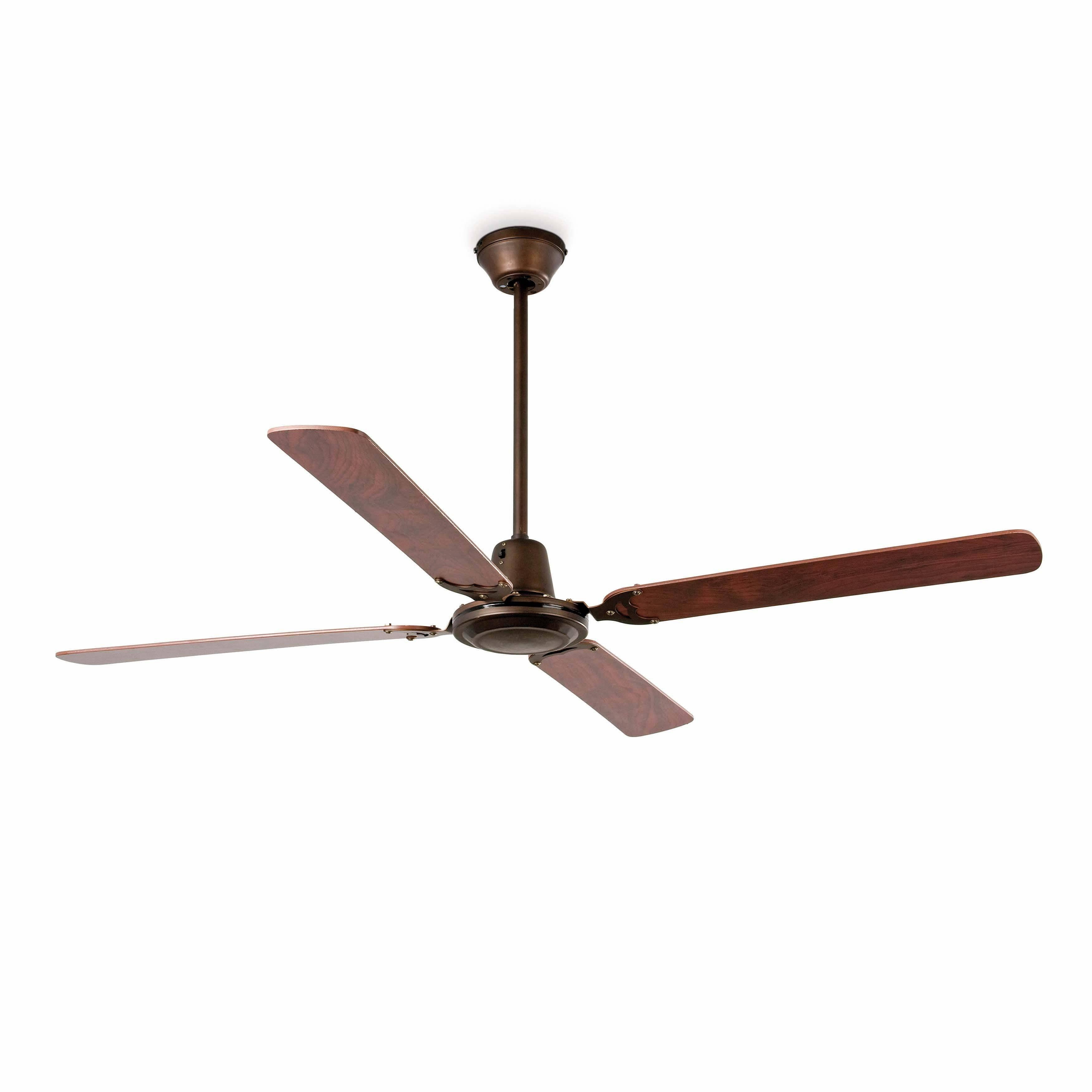 Malvinas Large Ceiling Fan Without Light Wood Dark Brown - image 1