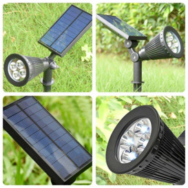 0.5W Solar LED Outdoor Garden Spotlight with Light Sensor IP44, RGB - thumbnail 1