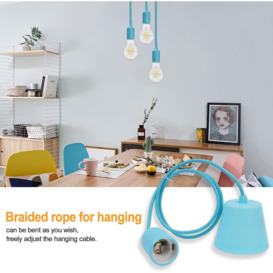 Pendant Lamp Holder with Textile Cable and Silicone Holder - thumbnail 2