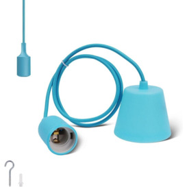 Pendant Lamp Holder with Textile Cable and Silicone Holder - thumbnail 1