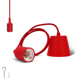 Pendant Lamp Holder with Textile Cable and Silicone Holder