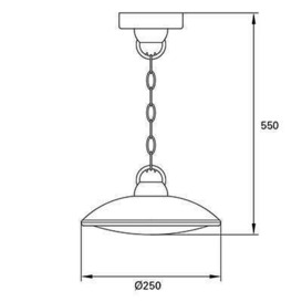 Pergola LED Outdoor Ceiling Pendant Light Brown IP44 - thumbnail 2