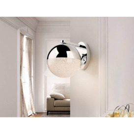 Sphere Integrated LED Wall Lamp Polished chrome