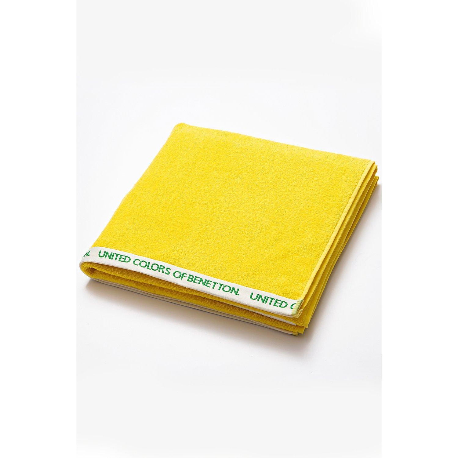 United Colors 380gsm 100% Cotton Beach Towel 90 x 160cm Yellow - image 1