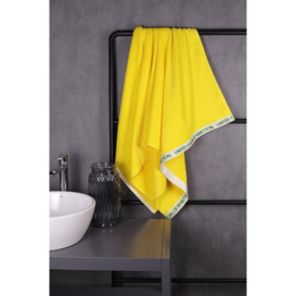 United Colors 380gsm 100% Cotton Beach Towel 90 x 160cm Yellow - thumbnail 3