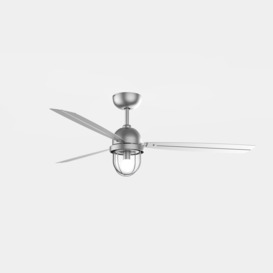 Mariner LED Ceiling Fan Satin nickel With E27 Lamp