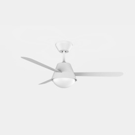 Buran LED Ceiling Fan White Sandblasted With E27 Lamp - thumbnail 1
