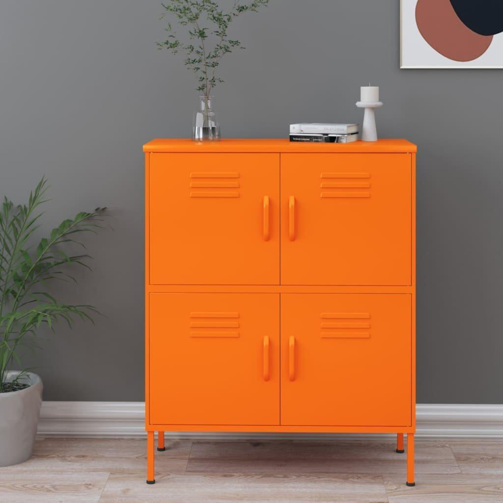 Storage Cabinet Orange 80x35x101.5 cm Steel - image 1
