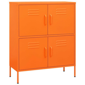 Storage Cabinet Orange 80x35x101.5 cm Steel - thumbnail 2