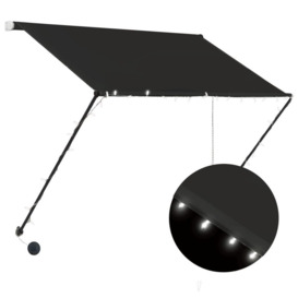 Retractable Awning with LED 100x150 cm Anthracite - thumbnail 2