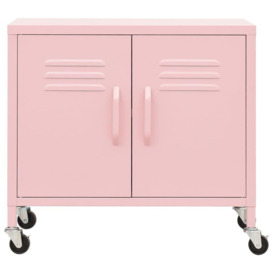 Storage Cabinet Pink 60x35x56 cm Steel - thumbnail 3