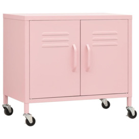 Storage Cabinet Pink 60x35x56 cm Steel - thumbnail 2