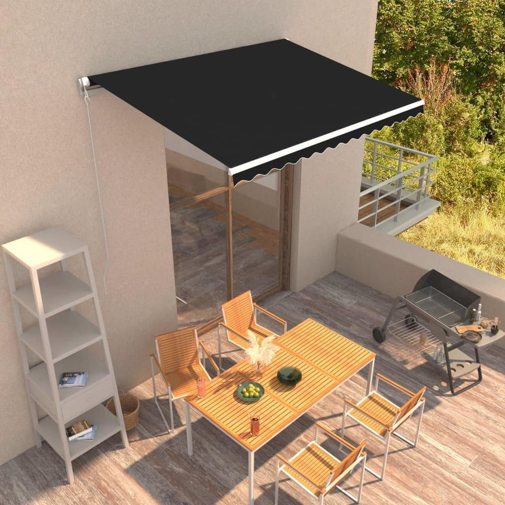 Manual Retractable Awning 350x250 cm Anthracite - image 1