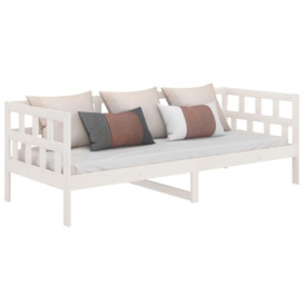 Day Bed White Solid Wood Pine 80x200 cm - thumbnail 3