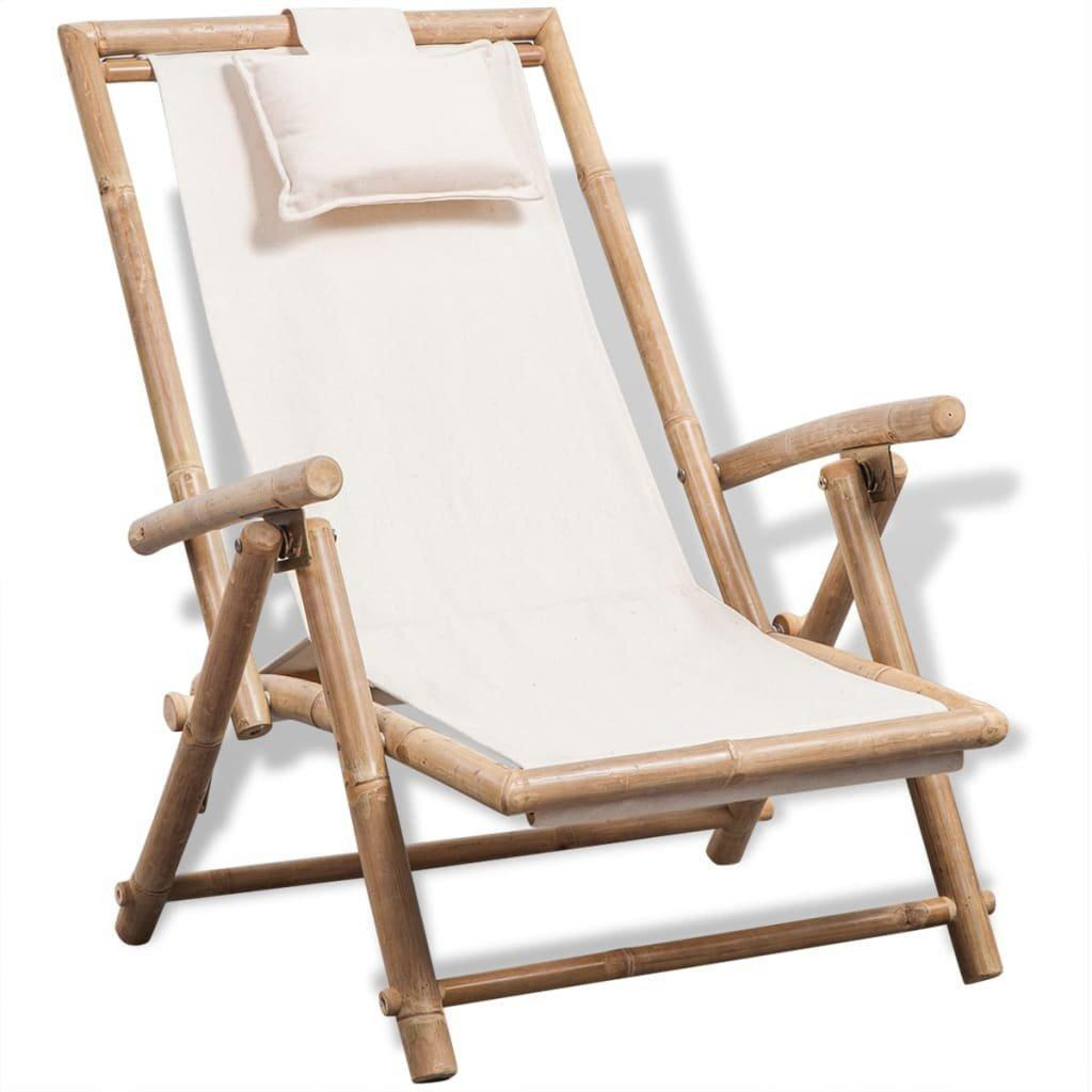 Outdoor Deck Chair Bamboo - image 1