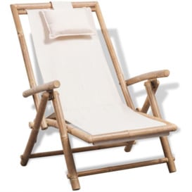 Outdoor Deck Chair Bamboo - thumbnail 1