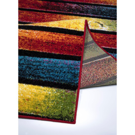 Modern Hand Carved Multicolour Soft Thick Area Rug - Stripes - thumbnail 3