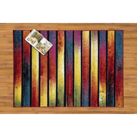 Modern Hand Carved Multicolour Soft Thick Area Rug - Stripes - thumbnail 2