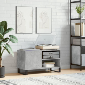 Record Cabinet Concrete Grey 85x38x48 cm Engineered Wood - thumbnail 1