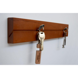 Cleppa Handmade Wooden Wall Mounted Key Holder Key Organizer (40 cm) - thumbnail 1