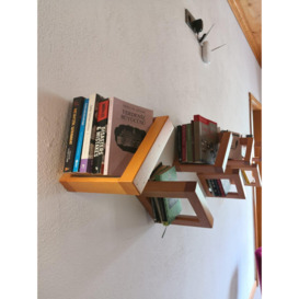 Muvoli Handmade Solid Wood Wall Mounted Shelves (3 Shelves) - thumbnail 2
