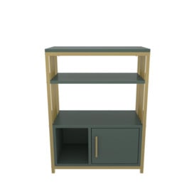 Letos 80 cm H Metal Frame Bookcase Shelving and Display Unit