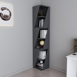 Arrow 6-tier Corner Bookcase, Bookshelf, Shelving Unit