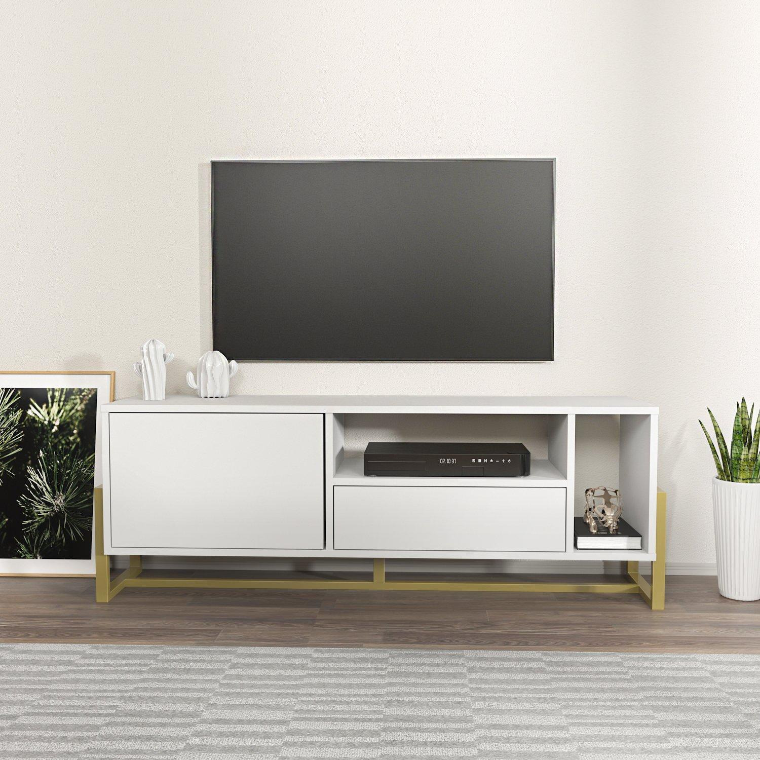 Utopia TV Stand TV Unit TV Cabinet with Shelves and One Cabinet - image 1