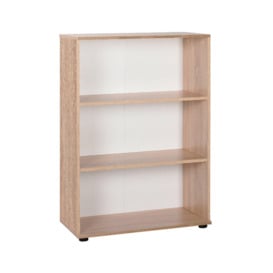 3 Tier Sonoma Oak Modern Bookcase - thumbnail 1