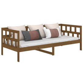Day Bed Honey Brown Solid Wood Pine 90x200 cm - thumbnail 3