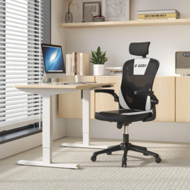 Computer Desk Chair with Adjustable Headrest for Meeting Room and Office - thumbnail 3