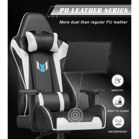 Ergonomic Gaming Chair with Lumbar Cushion&Headrest&Fixed Armrest 155 Degree - thumbnail 3