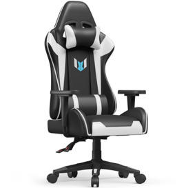 Ergonomic Gaming Chair with Lumbar Cushion&Headrest&Fixed Armrest 155 Degree