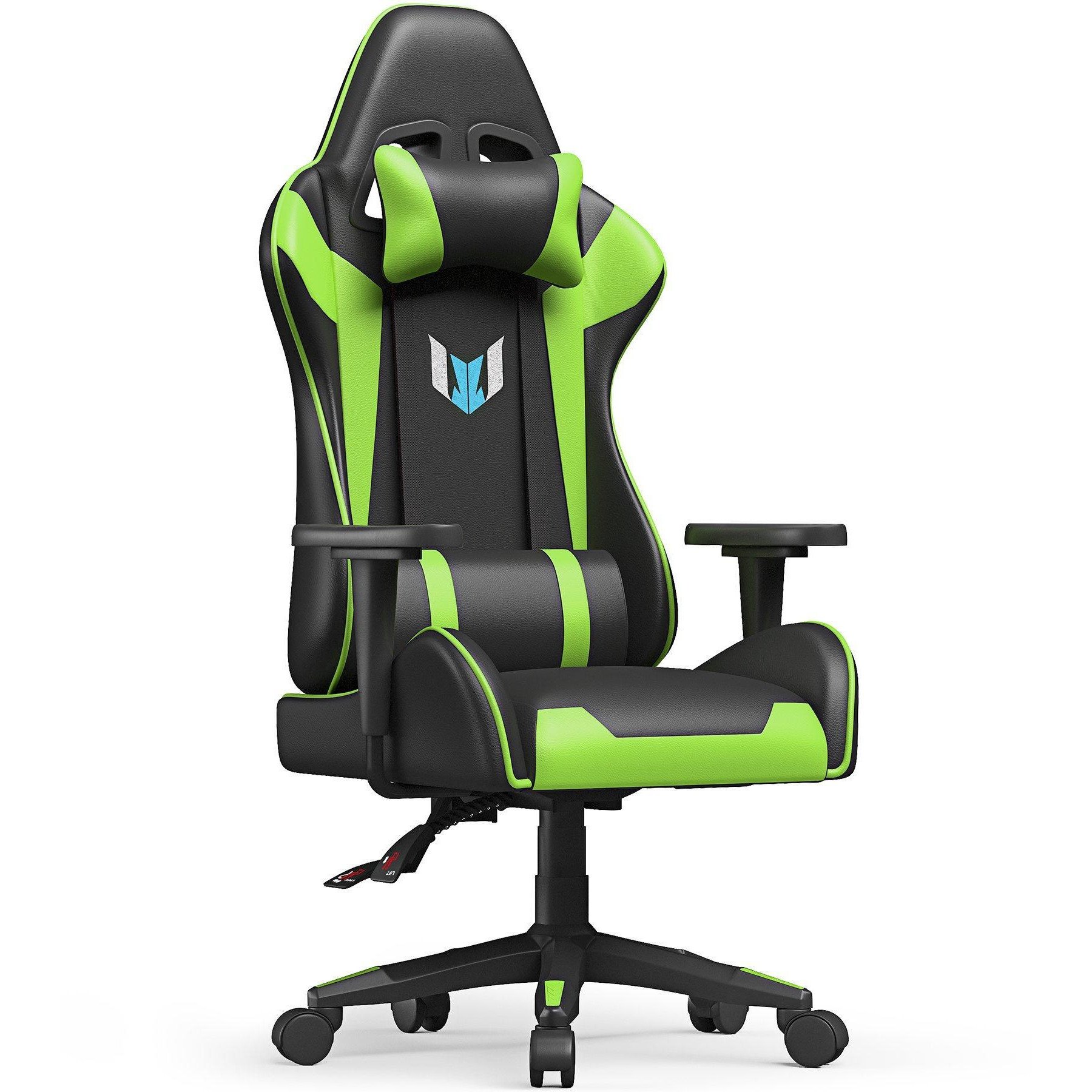 Ergonomic Gaming Chair with Lumbar Cushion&Headrest&Fixed Armrest 155 Degree - image 1
