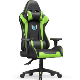 Ergonomic Gaming Chair with Lumbar Cushion&Headrest&Fixed Armrest 155 Degree - thumbnail 1