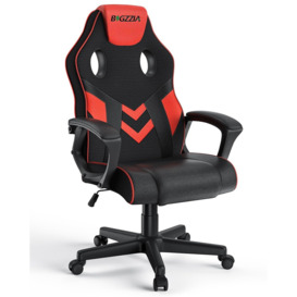 PU Leather Gaming Chair with Headrest, Adjustable Height, and 360° Swivel for Office Gamer - thumbnail 1