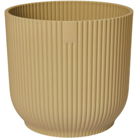 Vibes Butter Yellow Round Plastic Planter