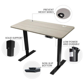 Electric Height-Adjustable Table Standing Desk with Memory Function - thumbnail 3
