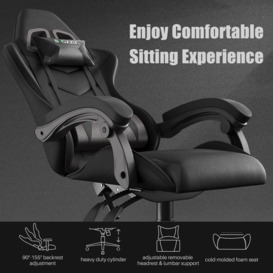 Gaming&Office Chair with Headrest and Lumbar Support-New Color - thumbnail 3