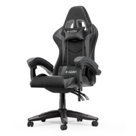 Gaming&Office Chair with Headrest and Lumbar Support-New Color - thumbnail 1
